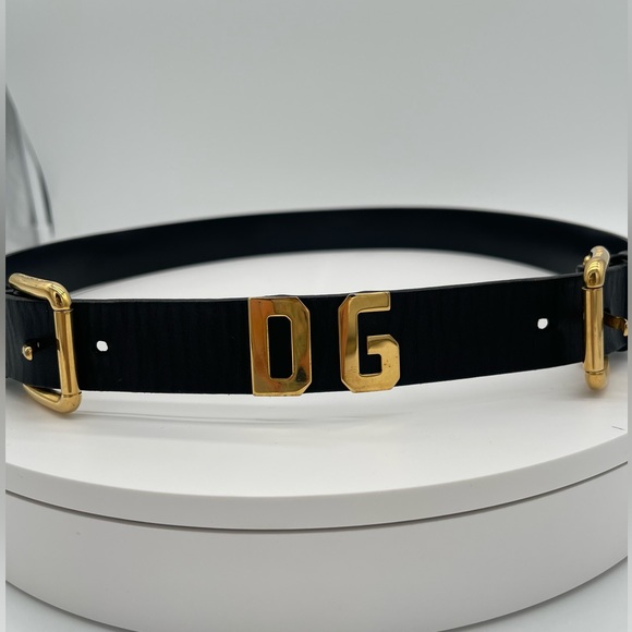 D&G Dolce & Gabbana Brown Suede Wide Waist Belt